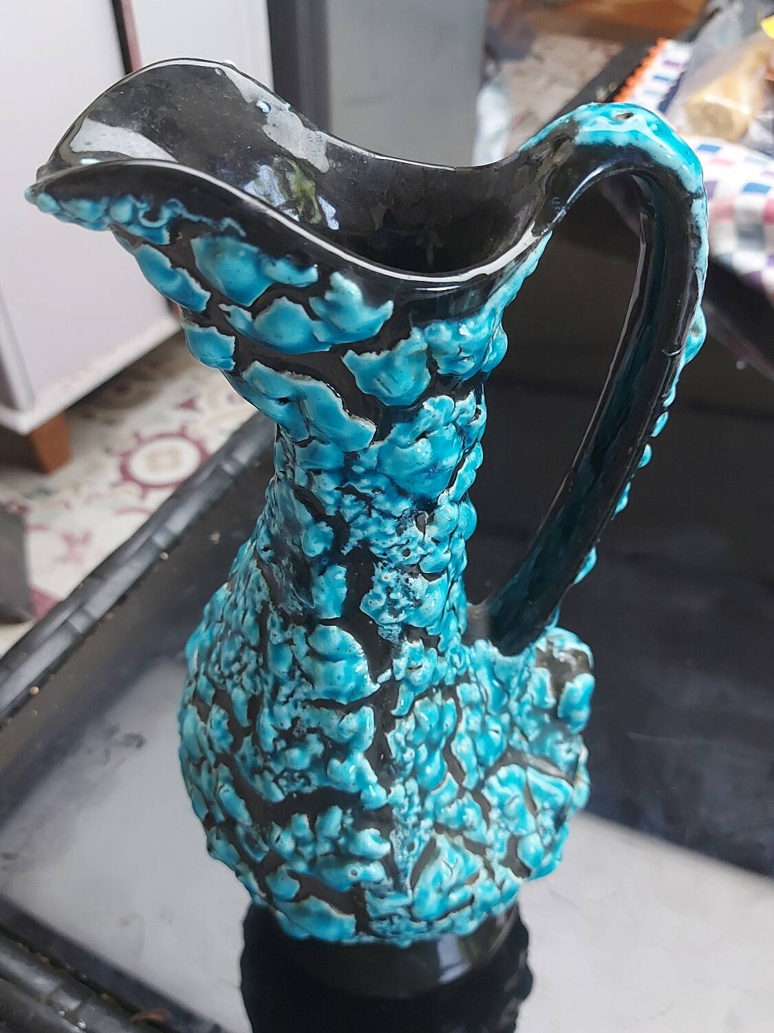 Fat lava vase sea foam or glacier enamels