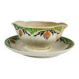 Sarreguemines "Maroussia" gravy boat, early 20th century