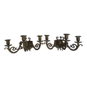 paire d'appliques en - bronze