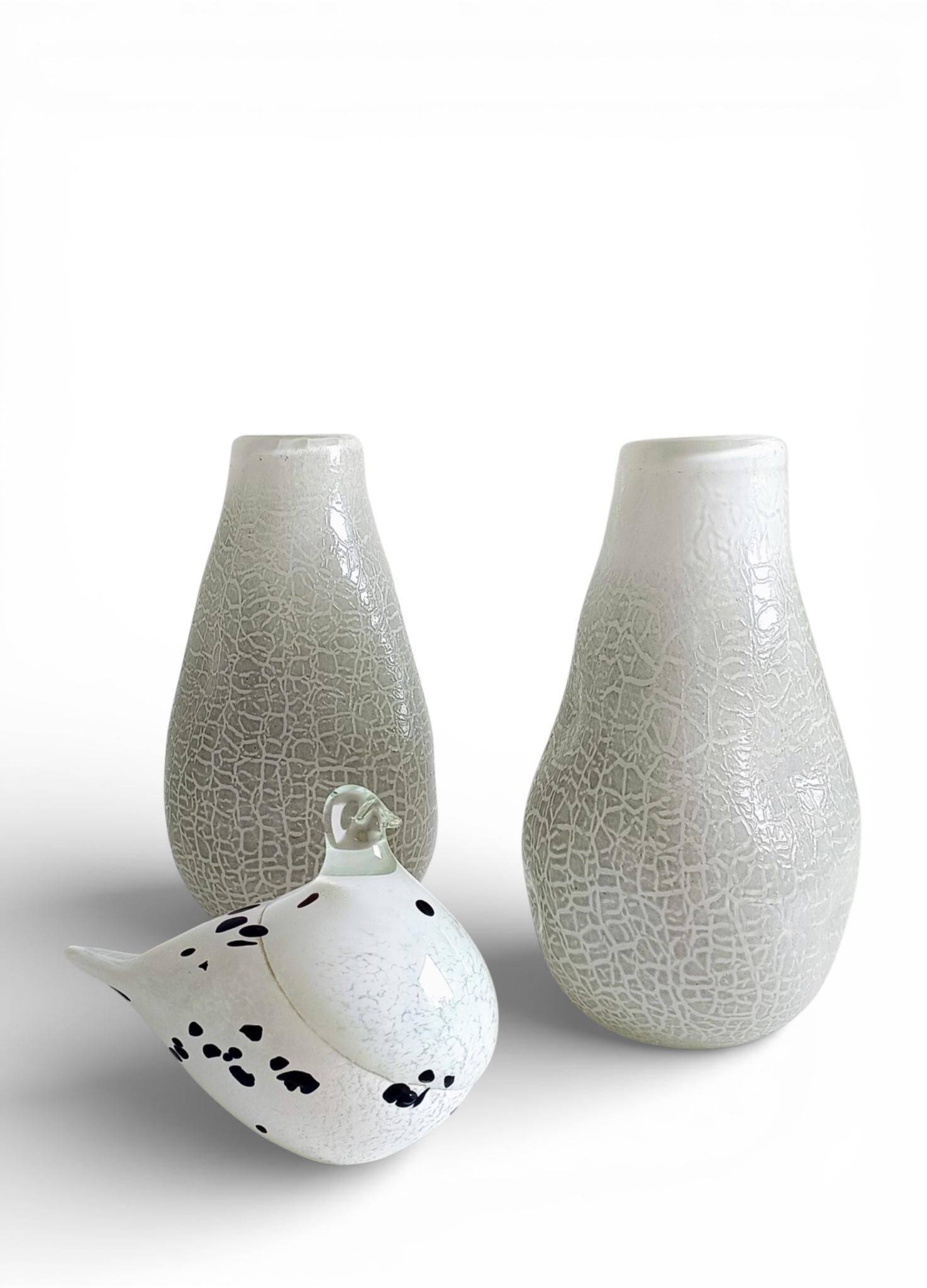 Brutalist Pair of Murano Art Glass Vases by Costantini, 1970s