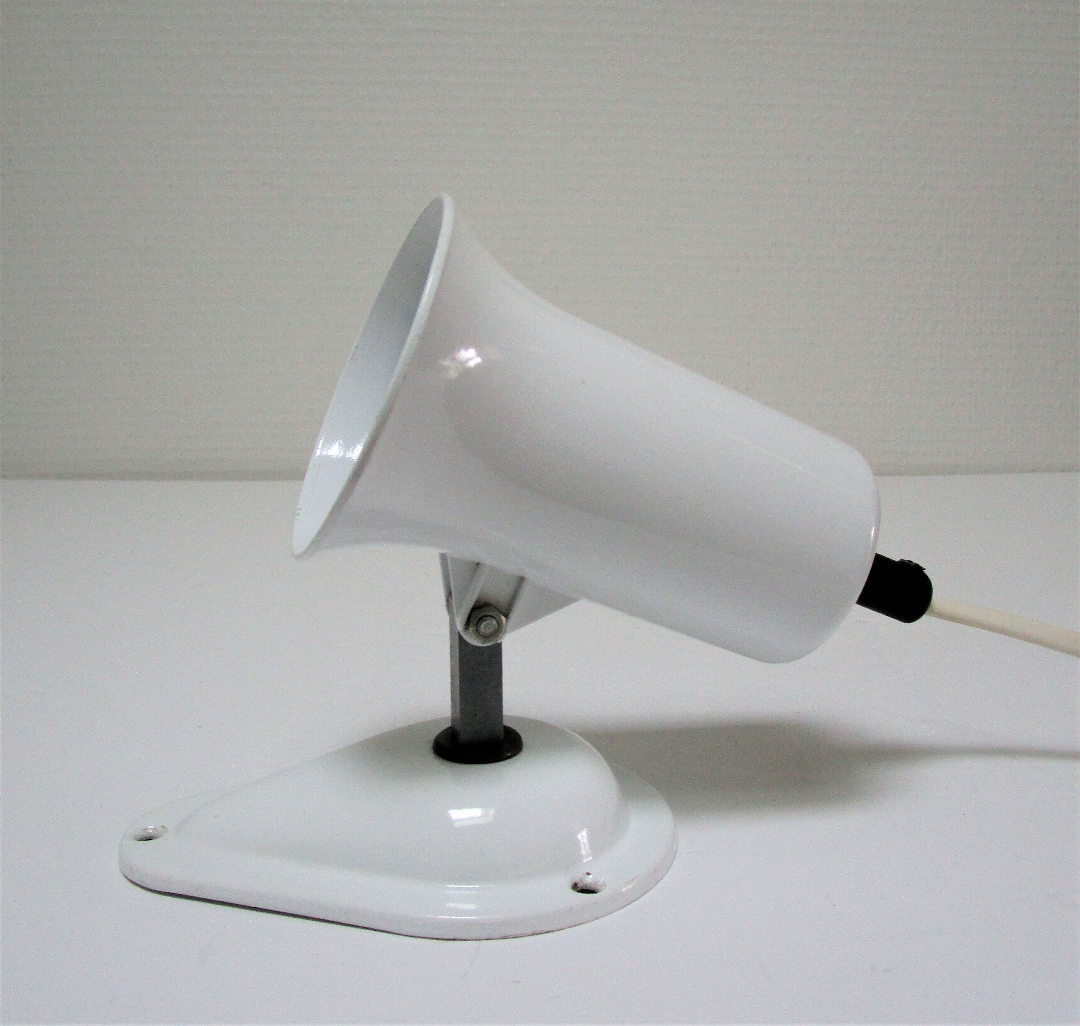 Adjustable wall lamp Lita metal lacquered white vintage design