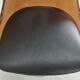 Four swivel chairs - metal base - smoked brown plexi shell - black skaï seat