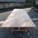 Solid oak farmhouse table with extensions