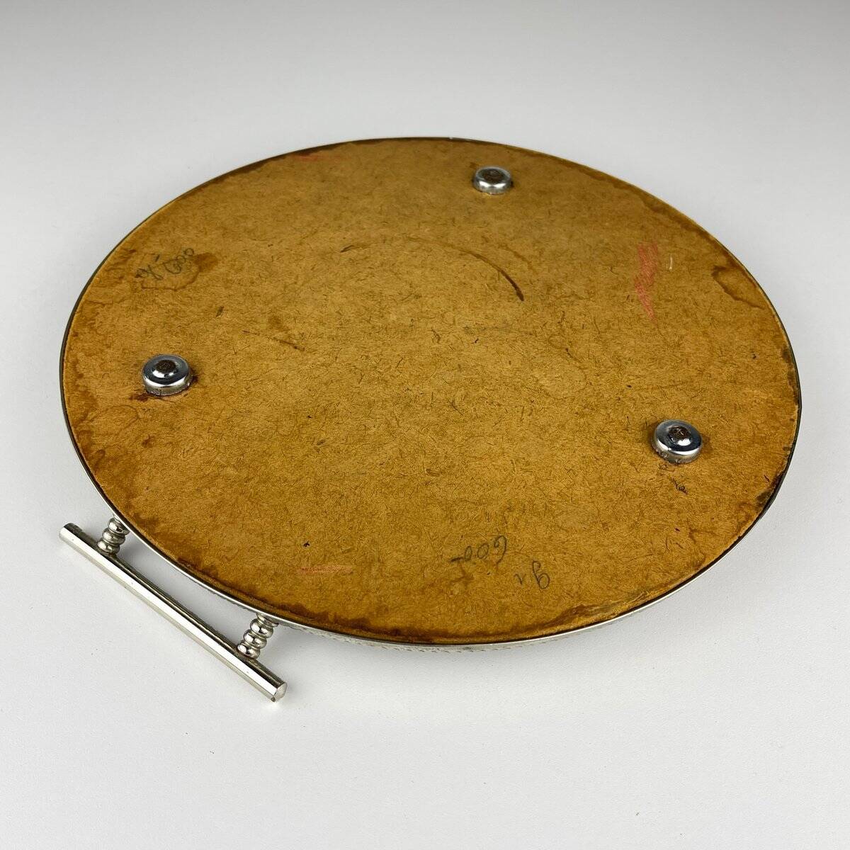 Vintage metal tray with mirror, Italy, 1970s