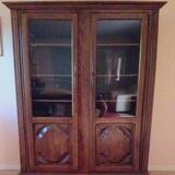 Wooden glass bookcase