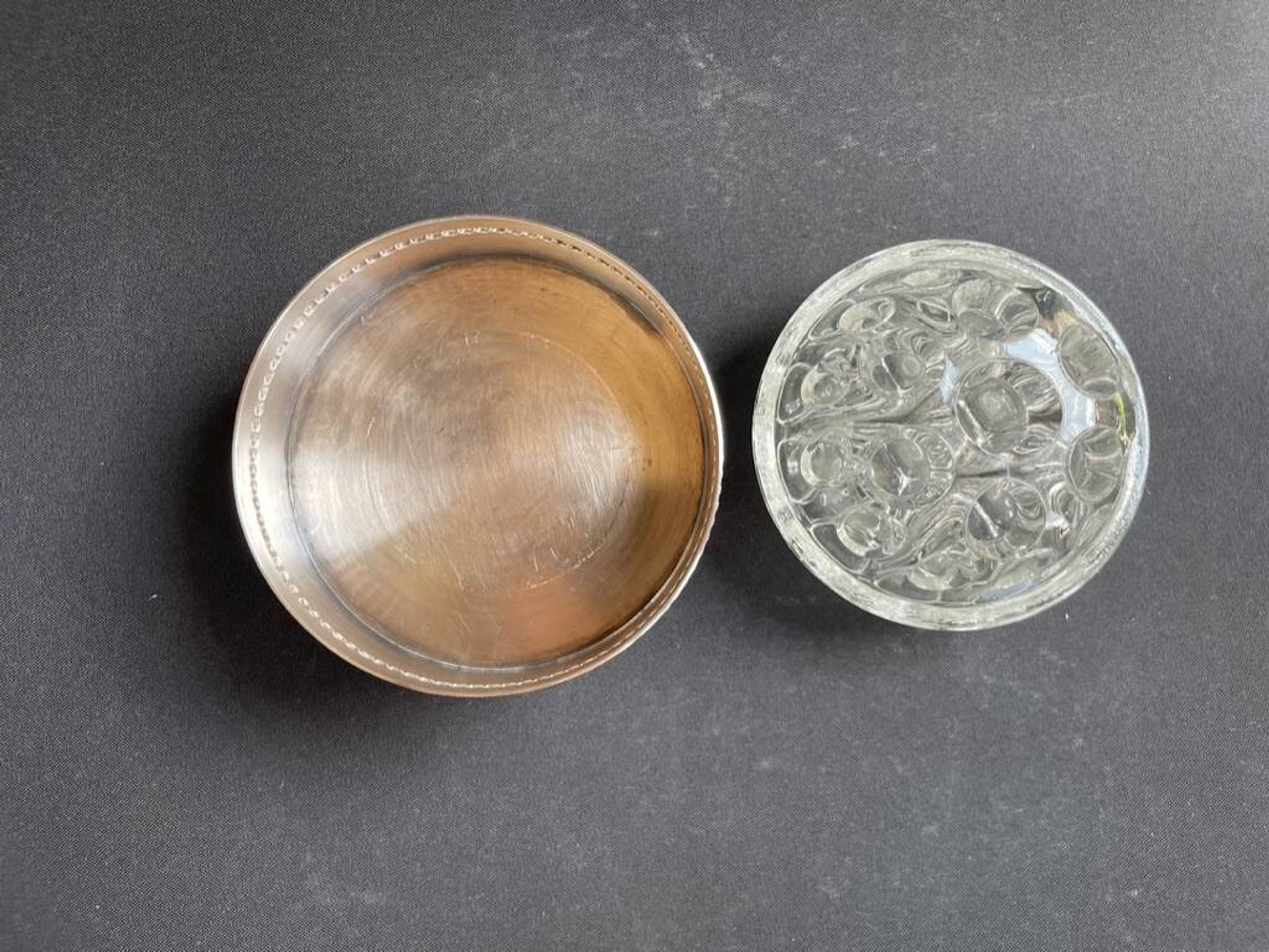 Pique-fleurs - Silver metal and glass