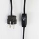 Big black Hustadt table lamp with pointed shade / 1970s / 1980s / postmodern design