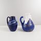 Vases set in blue white