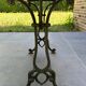 Bistro table in cast iron and marble from the art nouveau period.