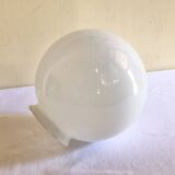 Vintage white opaline globe suspension