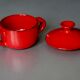 Red covered pot by Robert Picault, Vallauris