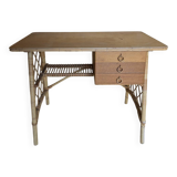 Antique rattan desk