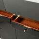 Black lacquered and brass inlade by J.C. Mahey 70s