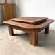 Oak coffee table with a double top