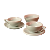 Tasses à thé design porcelaine allemande et ses coupelles