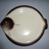 5 hand-decorated Longwy fish plates