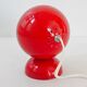 Lampe Space Age en tôle laquée rouge dans le goût de Magistretti, 1960