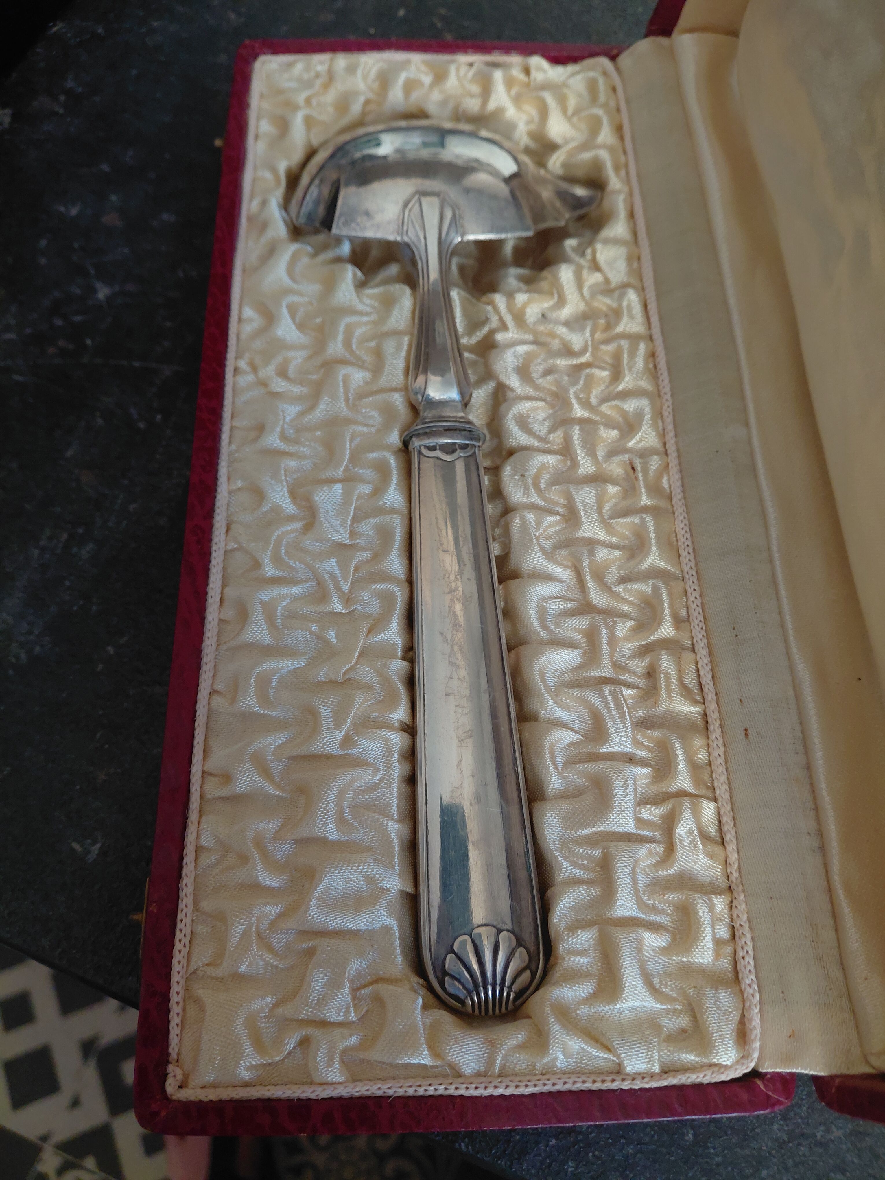 Silver-plated cream ladle