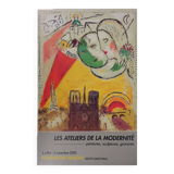 Marc CHAGALL: The Lovers of Notre Dame de Paris - Original vintage poster