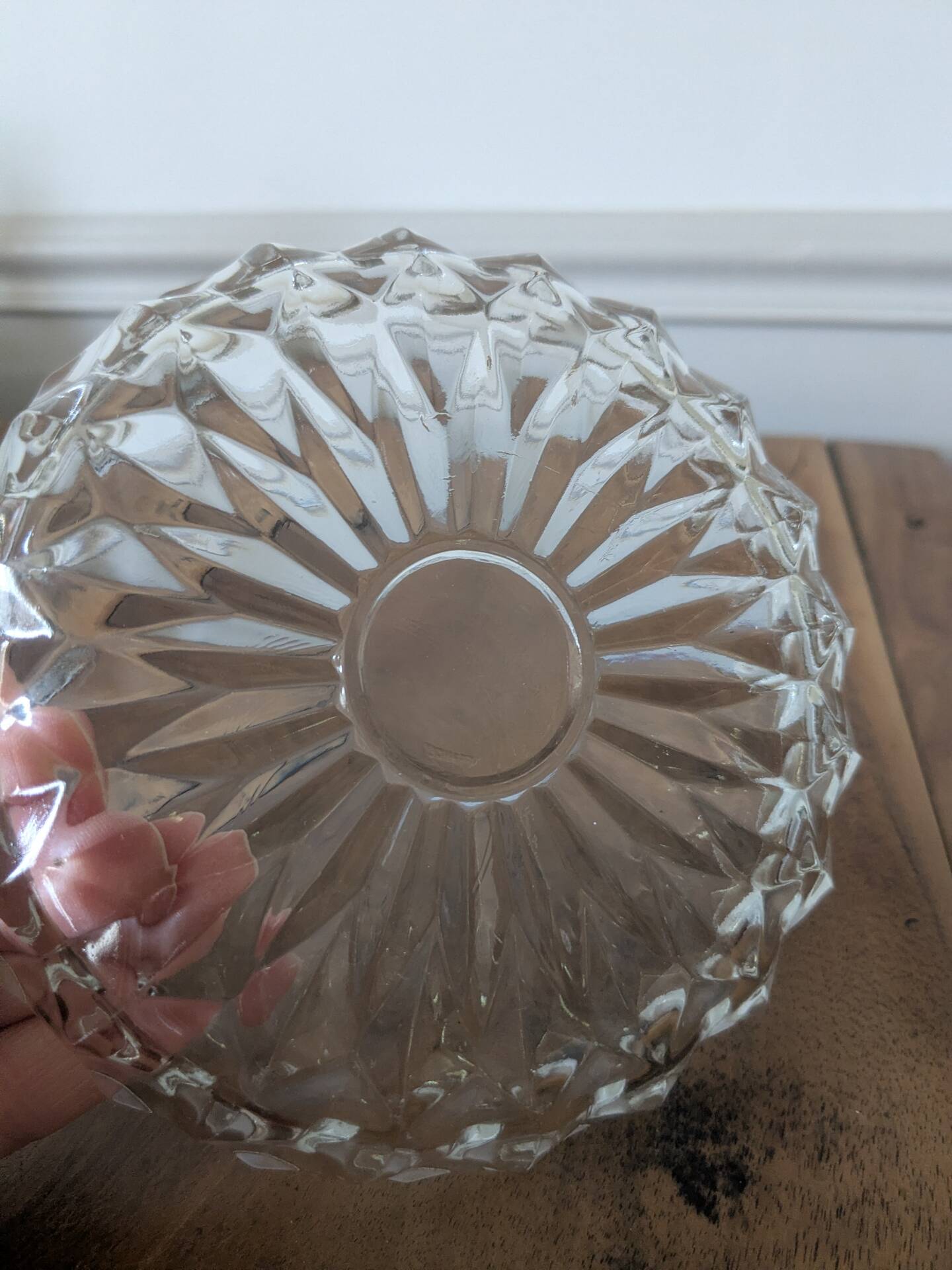 Cut glass tray