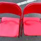 Vintage metal folding chair set of 6