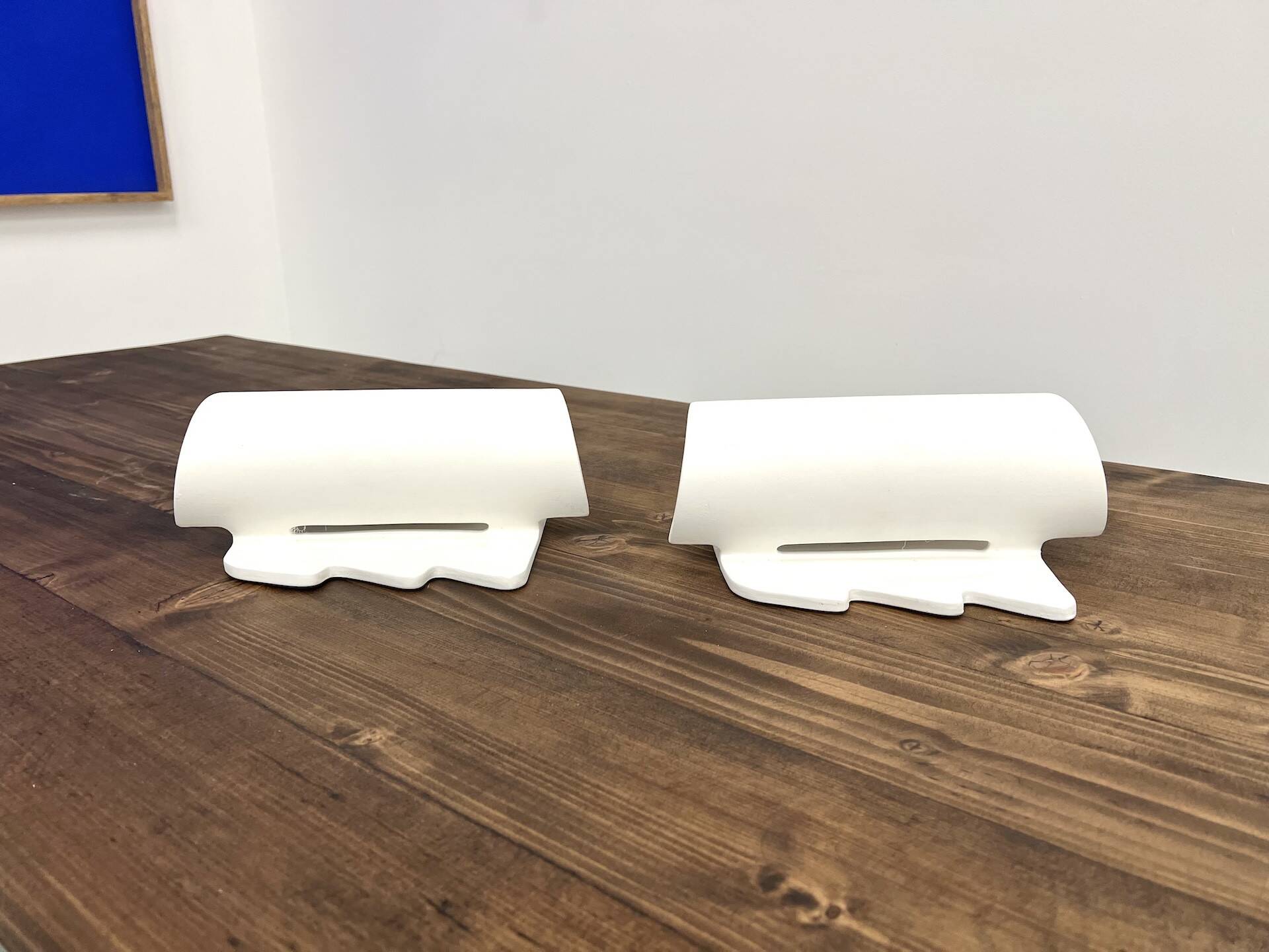 Pair of ceramic wall lights, circa 1990