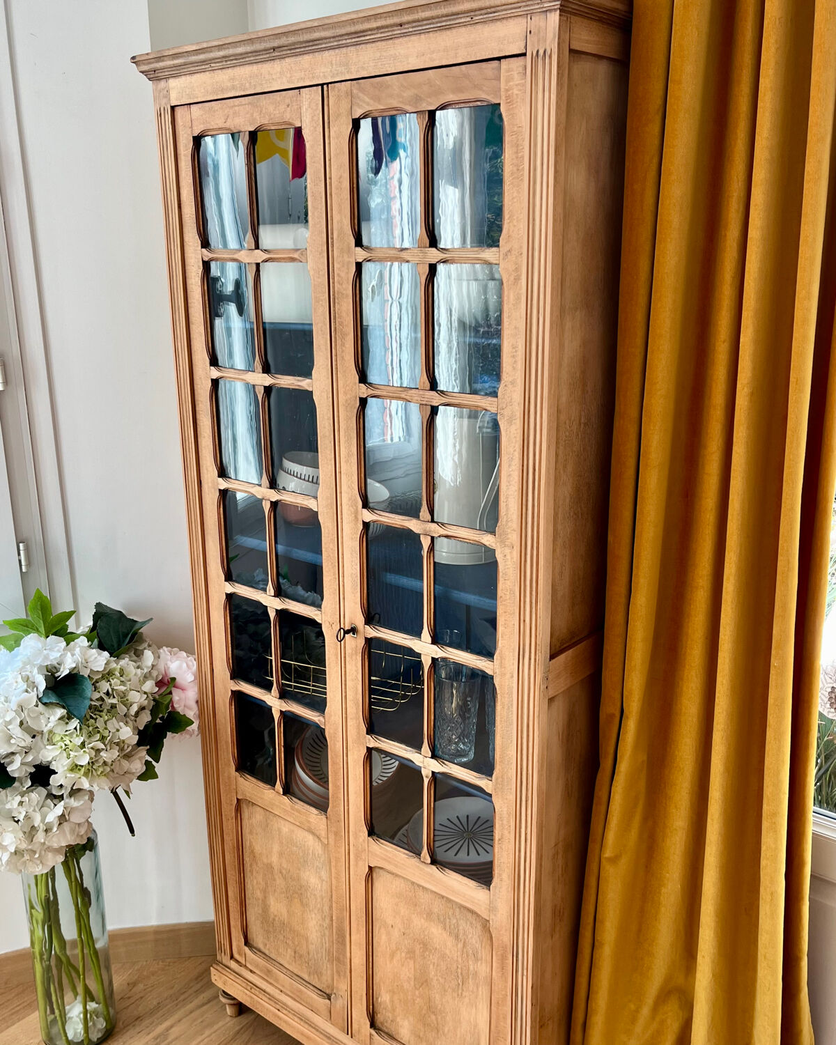 Renovated vintage display cabinet