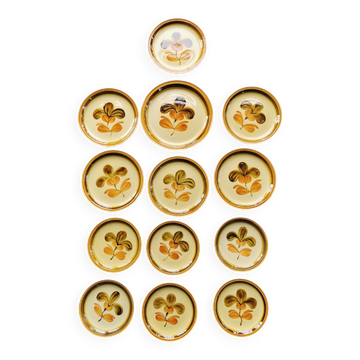 Vintage 13-piece Gien France Fuego model service