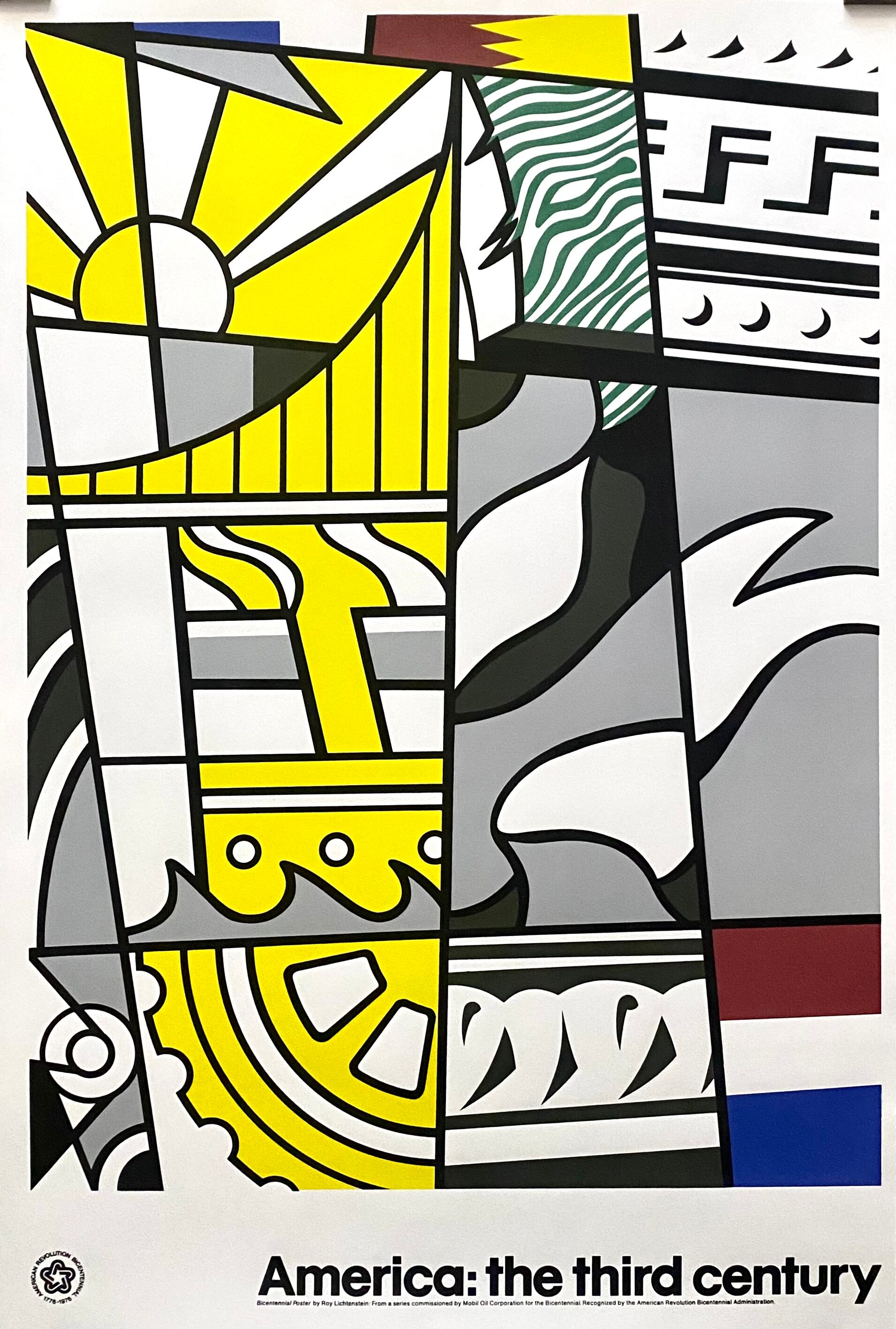 Roy Lichtenstein, America, the third century, silkscreen poster, 1976