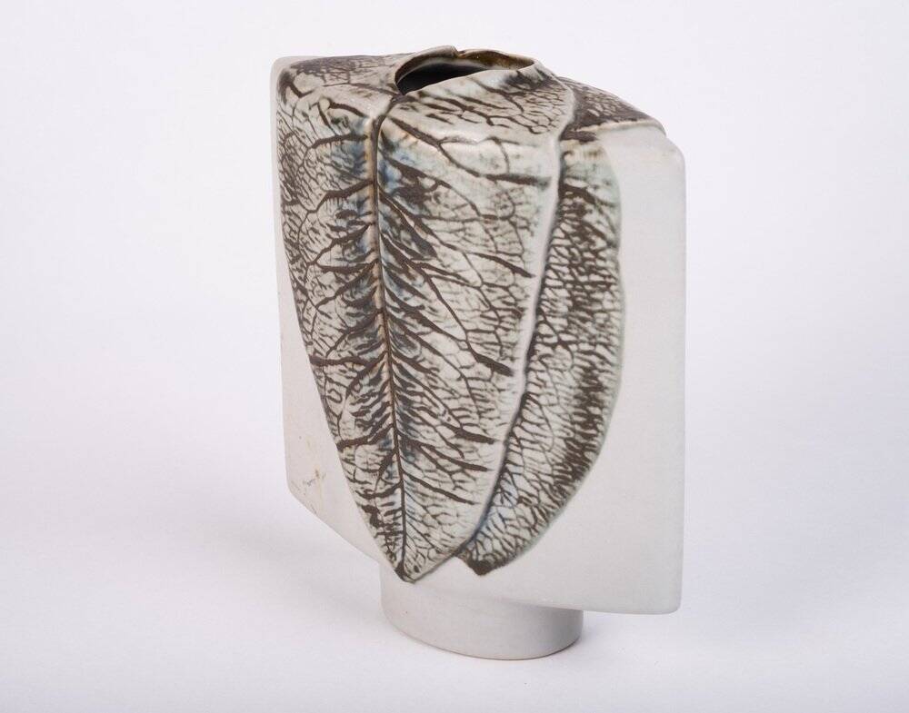 Sculptural Leaf Vase Studio Line by Antje Bruggemann for Rosenthal, Germany, 1980s