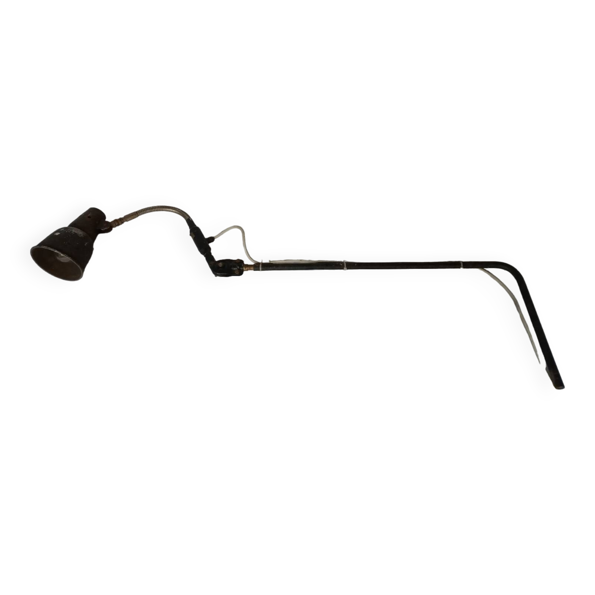 Industrial black metal lamp