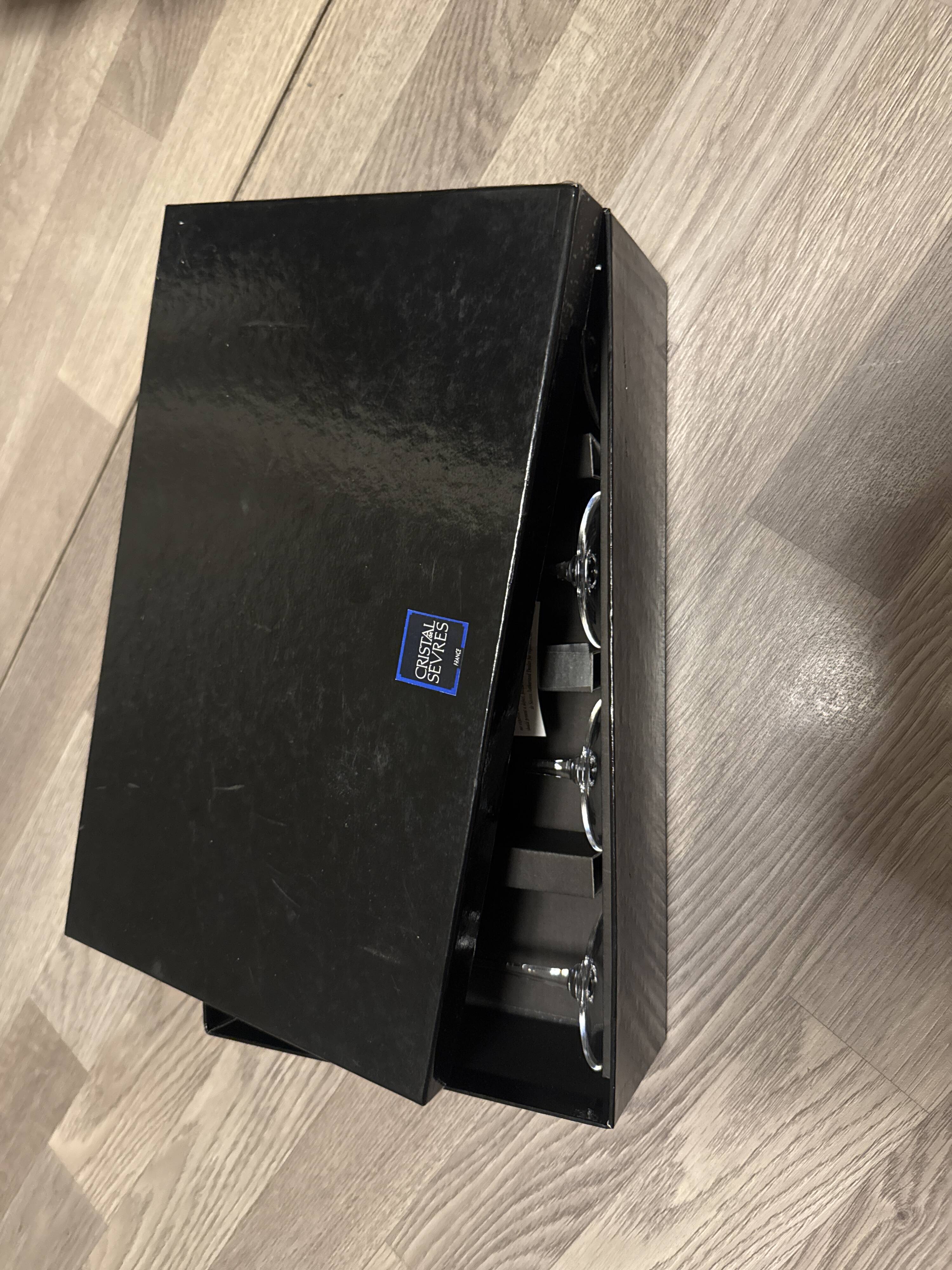 Lot of 4 Crystal Wine Glasses from Sèvres, France