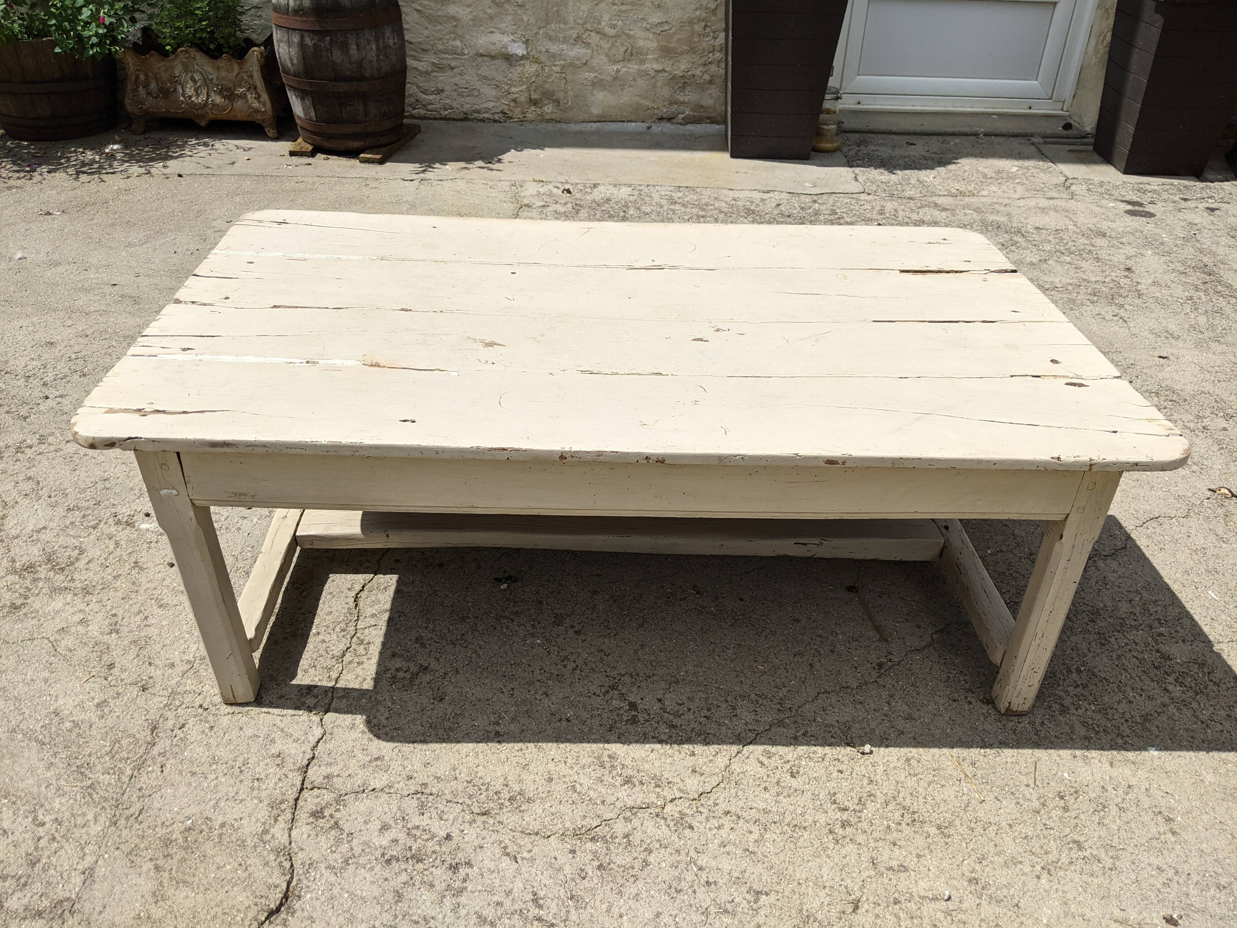 Old wooden coffee table