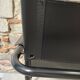 Fauteuil métal laqué noir