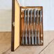 Box of 12 antique knives G. Sirot - Resin handles with horn effect