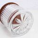 Vintage glass and teak candy box