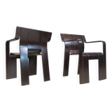 Set of 6 Vintage Strip Dining Chairs by Gijs Bakker for Castelijn, 1970s