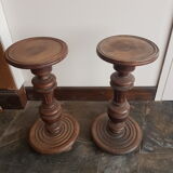Pair of pedestal tables