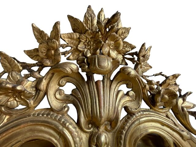 Oval Mirror Louis XV gilded wood