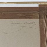 Watercolor Jacques Morel, market scene