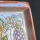 Terracotta plate signed P.Boy, glazed artisanal ceramics.