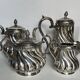 Silver metal tea and coffee set