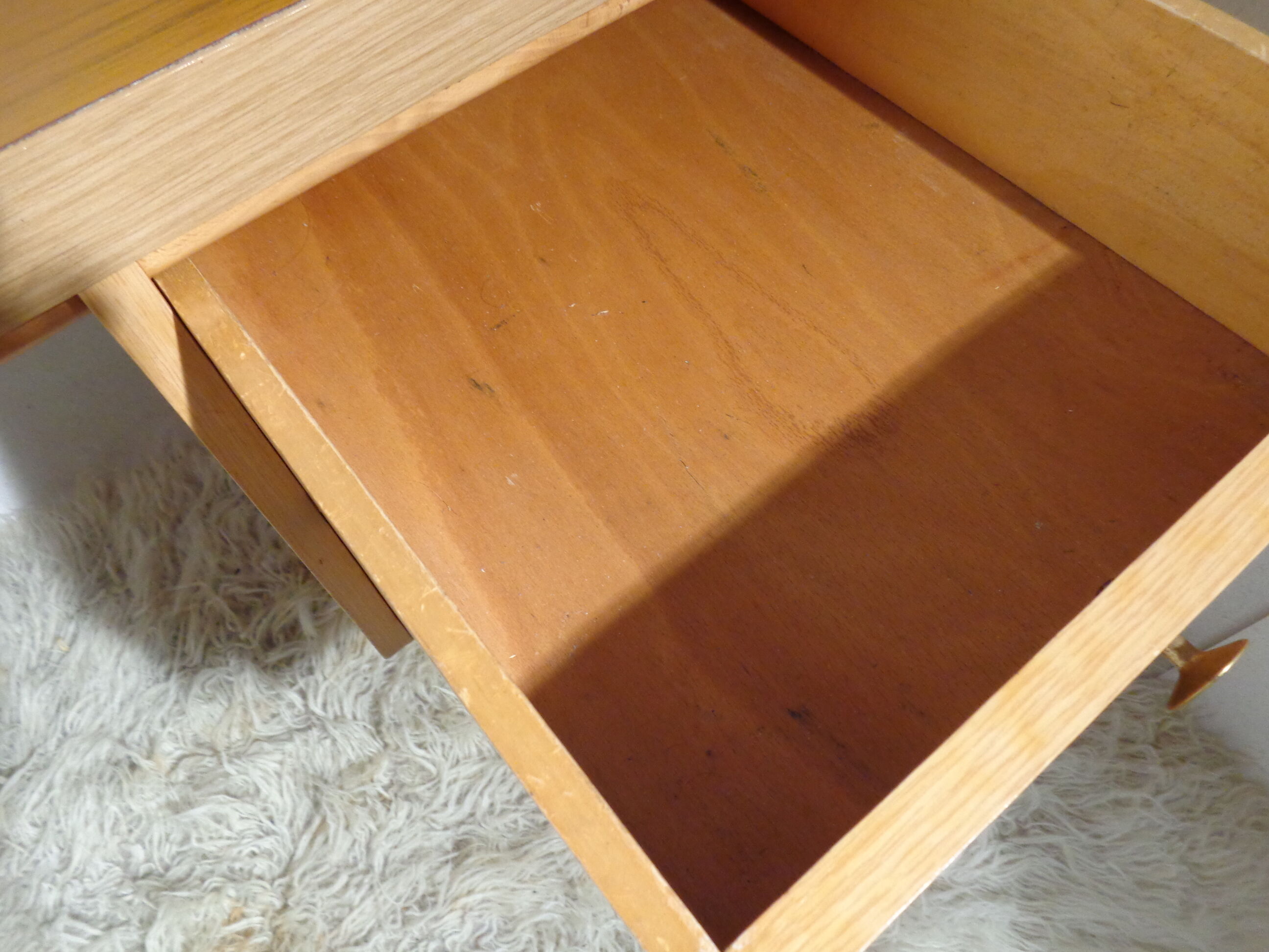 Vintage desk Ekawerk compass feet 50s