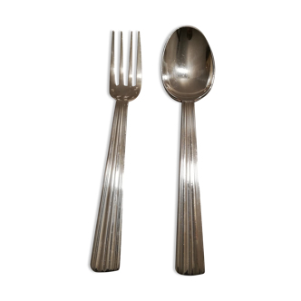 Pair of Christofle cutlery engraved Henry in original box