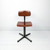 Mid Century Chaise d'école Chaise d'enfant Bois Métal Vintage Rétro Chambre d'enfant Pied Skandi Sca