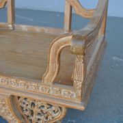 Chinese dignitary armchair in patinated oak