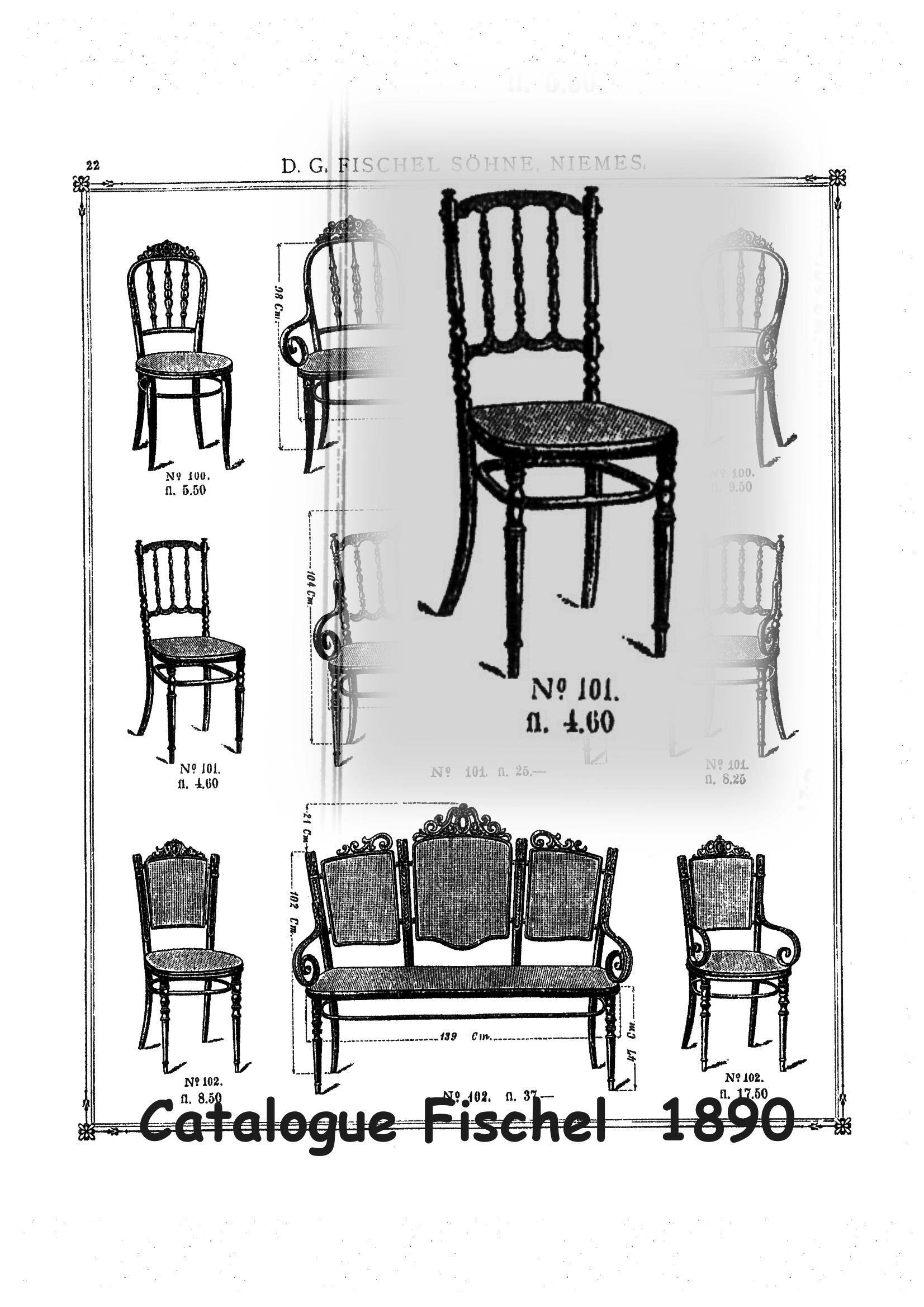 Fischel chair, Napoleon III type Bent wood, circa 1900 - bistro -Canadian-