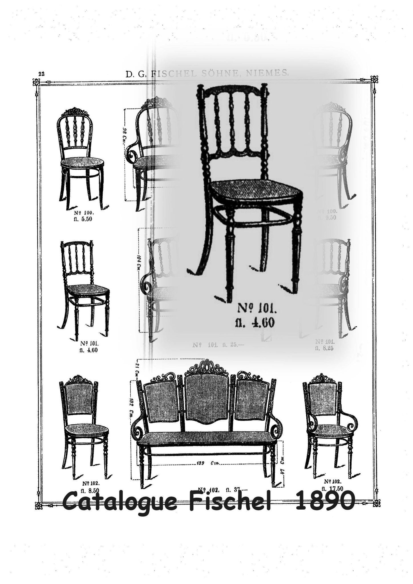 Fischel chair, Napoleon III type Bent wood, circa 1900 - bistro -Canadian-