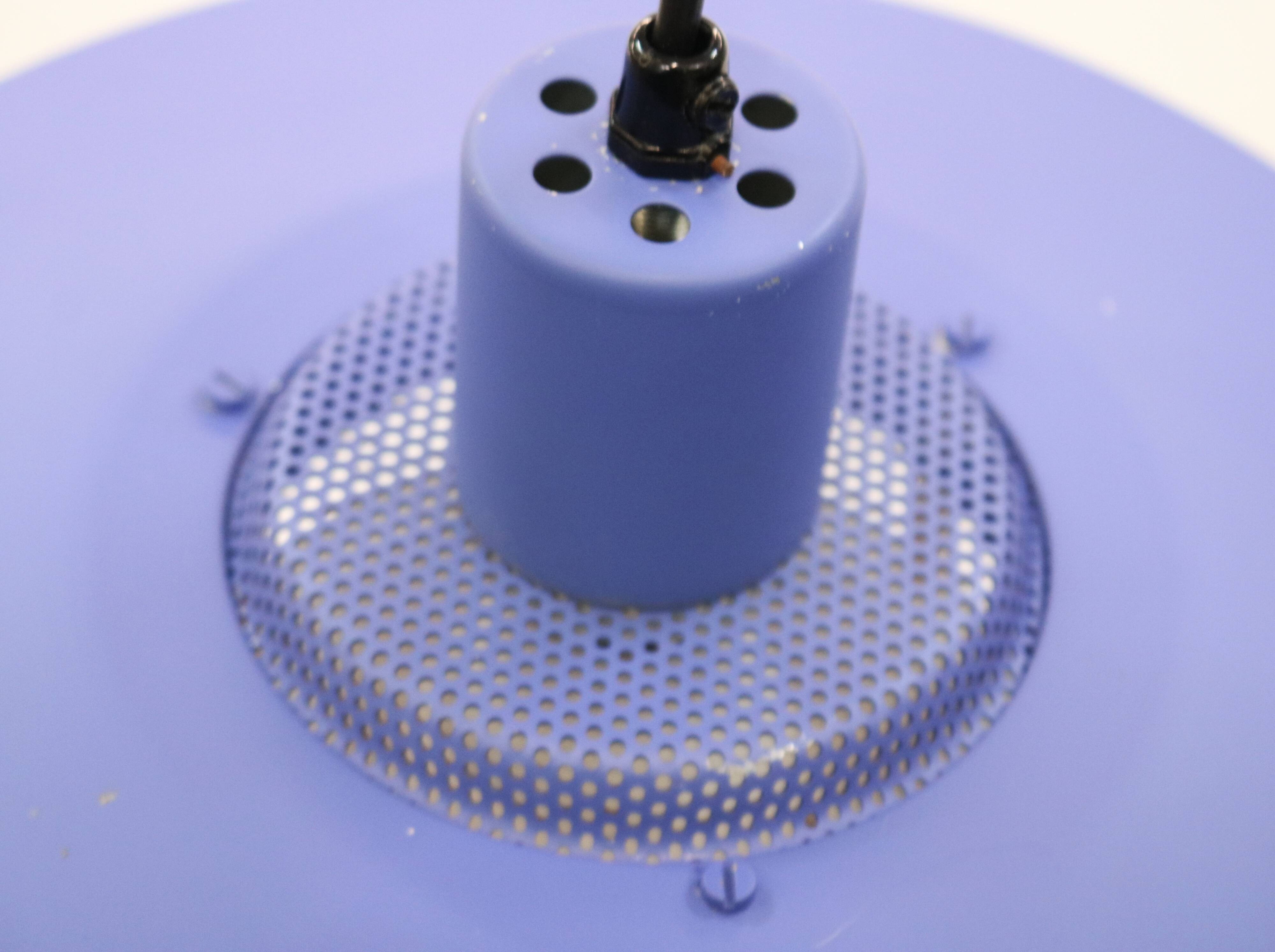 Blue coloured top design lamp by Jeka Metaltryk - Model Viola type 3013-P -