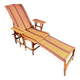 Antique rattan and wicker chaise longue, circa 1930